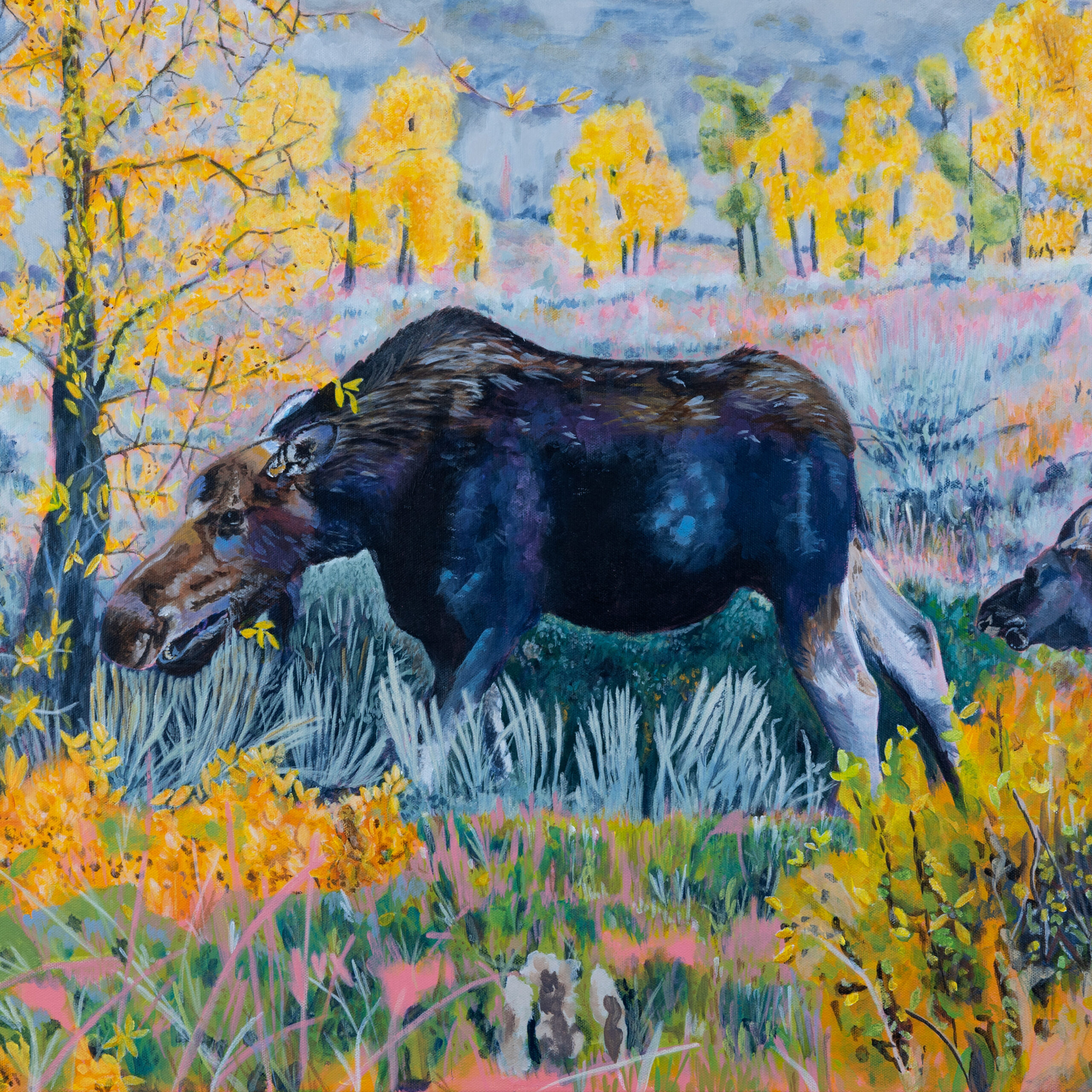 motherhood moose painting square
