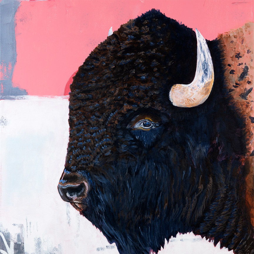 the coming winter bison painting