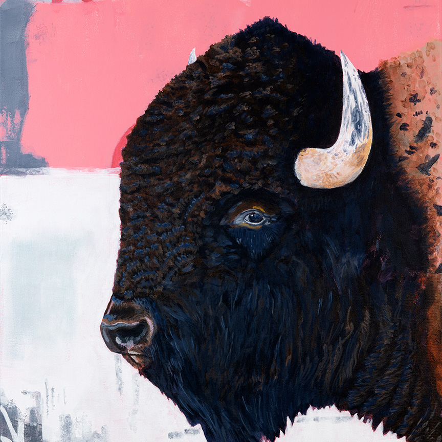 the coming winter bison painting square updated